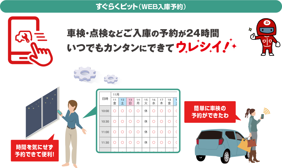 すぐらくピット（WEB入庫予約）